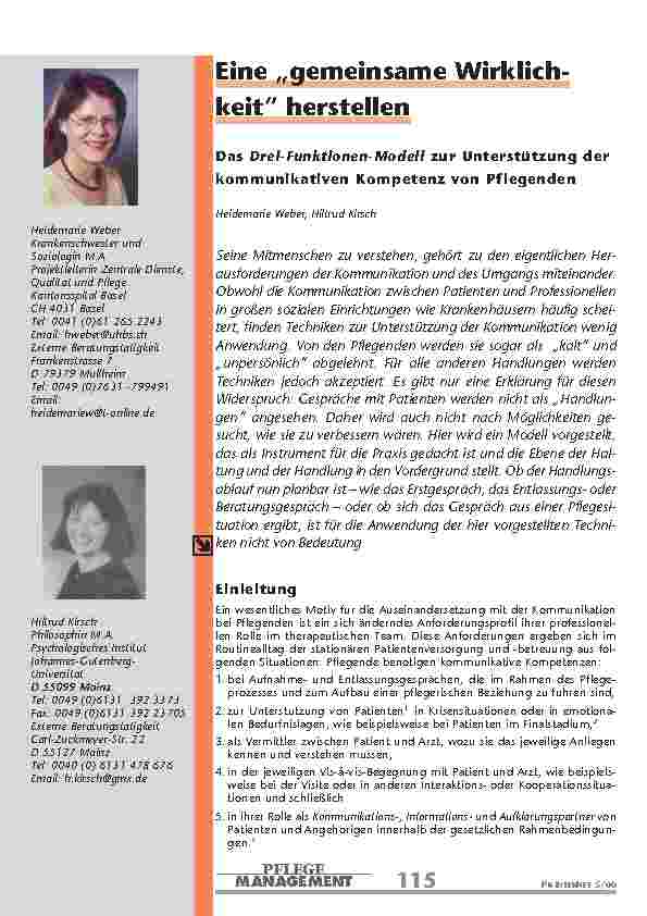 Eine „gemeinsame Wirklich-keit” herstellen