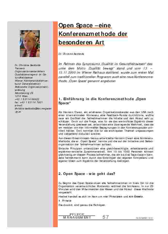 Open Space – eine Konferenzmethode der besonderen Art