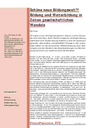 Schöne neue Bildungswelt?! Bildung und Weiterbildung in Zeiten gesellschaftlichen Wandels