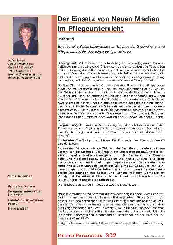 Der Einsatz von Neuen Medien