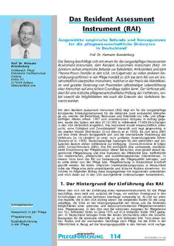 Das Resident Assessment Instrument (RAI)