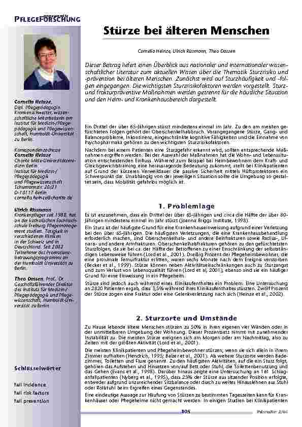 Stürze bei älteren Menschen
