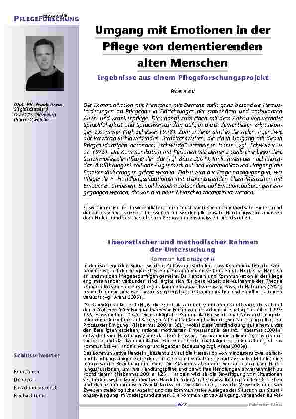 [doc_200604] Umgang mit Emotionen in derPflege von dementierendenalten Menschen