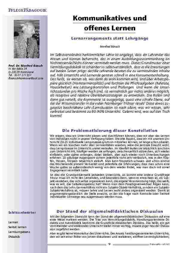 Kommunikatives undoffenes Lernen