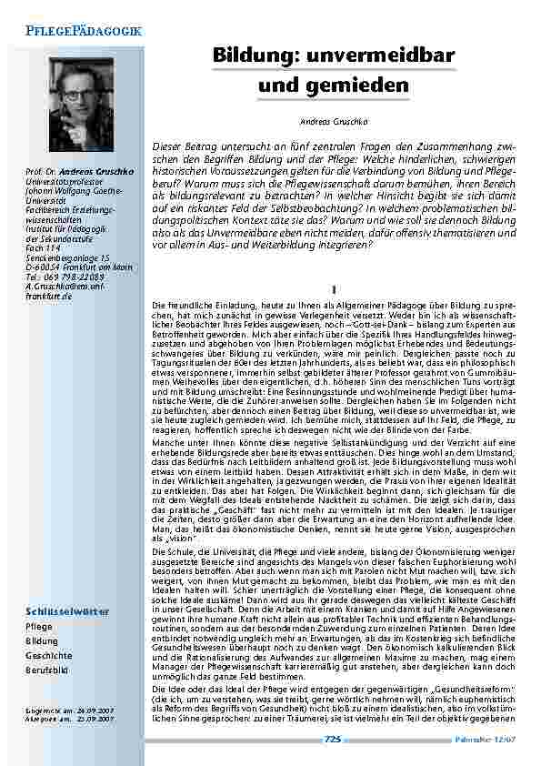 Bildung: unvermeidbar und gemieden