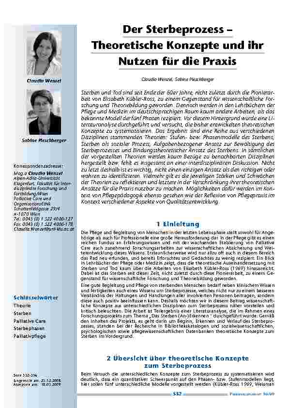 [doc_200124] Der Sterbeprozess – Theoretische Konzepte und ihr Nutzen für die Praxis