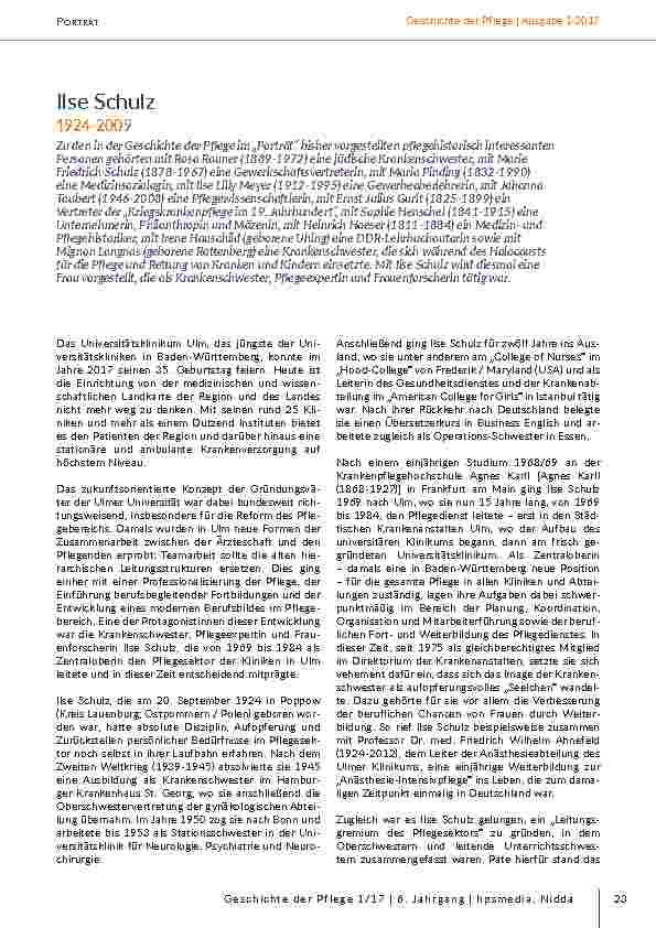 [doc_203106] Portrait: Ilse Schulz