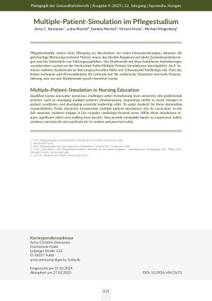 Multiple-Patient-Simulation im Pflegestudium