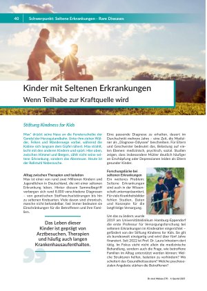 Kinder mit Seltenen Erkrankungen Wenn Teilhabe zur Kraftquelle wird