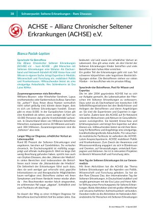 ACHSE – Allianz Chronischer Seltener Erkrankungen (ACHSE) e. V.