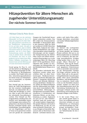 [doc_562748] Hitzeprävention für ältere Menschen als zugehender Unterstützungsansatz Der nächste Sommer kommt.