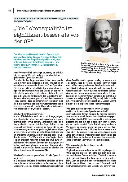 Die Lebensqualität ist signifikant besser als vor der OP