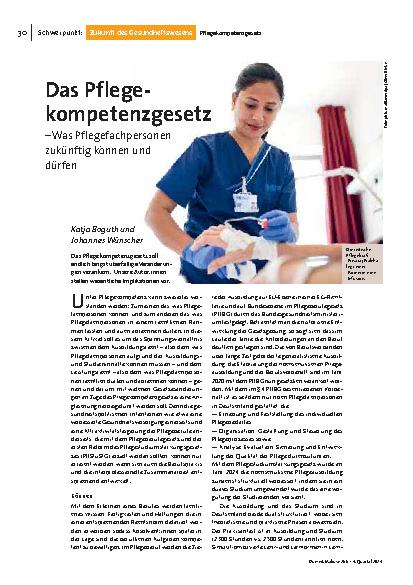 [doc_323175] Das Pflegekompetenzgesetz: Was Pflegefachpersonen zukünftig können und dürfen.