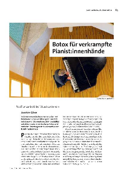 [doc_318288] Botox für verkrampfte Pianist:innen - Resilienzarbeit bei Musiker:innen