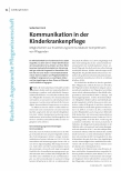 [doc_237736] Kommunikation in der Kinderkrankenpflege: Möglichkeiten zur Erweiterung kommunikativer Kompetenzen von Pflegenden