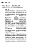 One World – One Health Antibiotikaresistenzen: Handeln in allen Politikbereichen