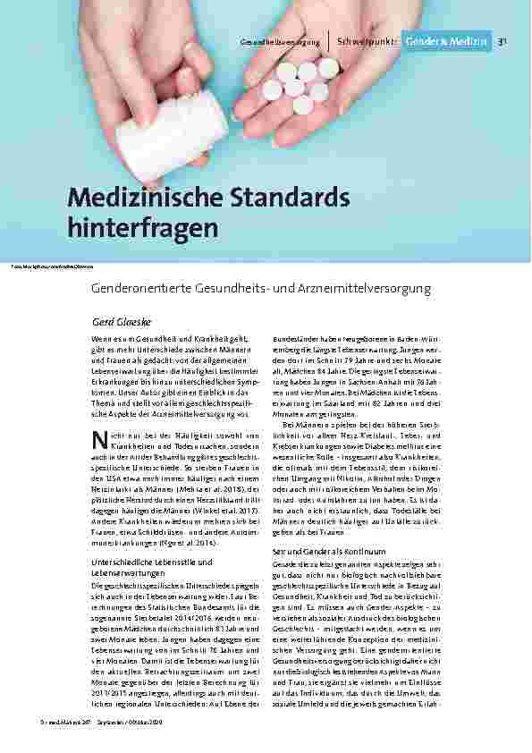 [doc_205019] Medizinische Standards hinterfragen: Genderorientierte Gesundheitsund Arzneimittelversorgung