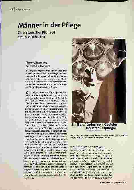 Männer in der Pflege: Ein historischer Blick auf aktuelle Debatten