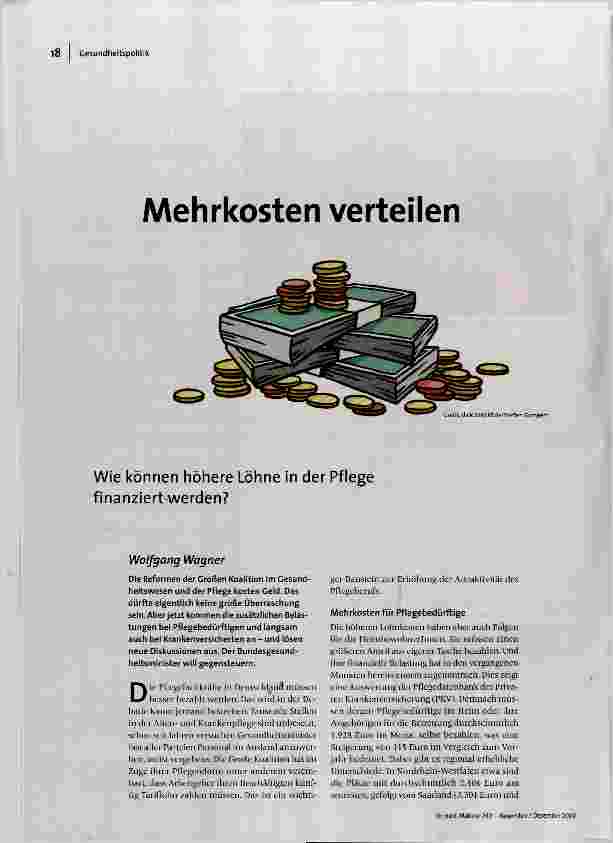 Mehrkosten verteilen