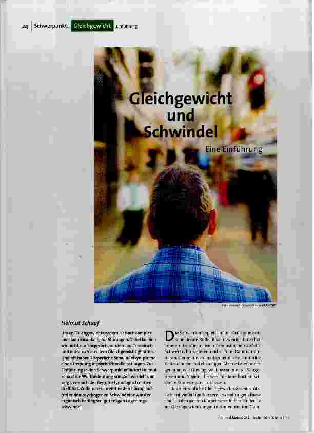 Gleichgewicht und Schwindel