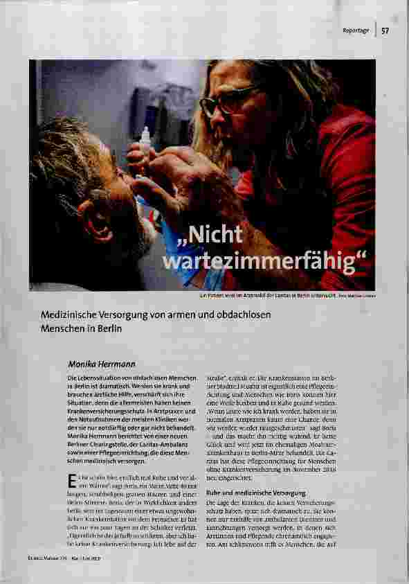 nicht wartezimmerfähig