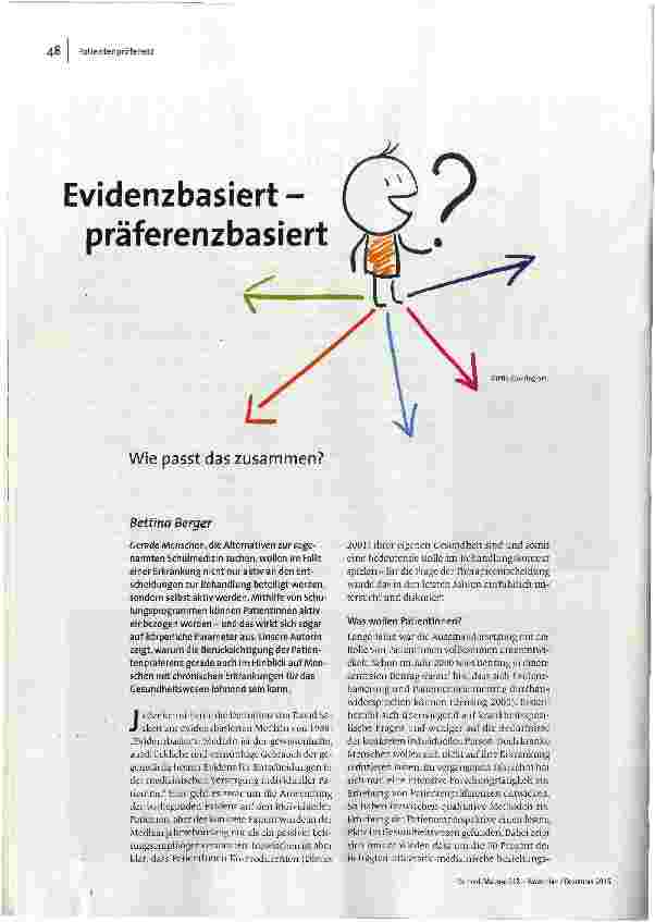 Evidenzbasiert -präferenzbasiert