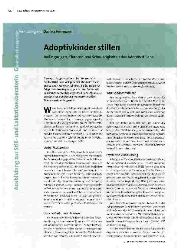 Adoptivkinder stillen