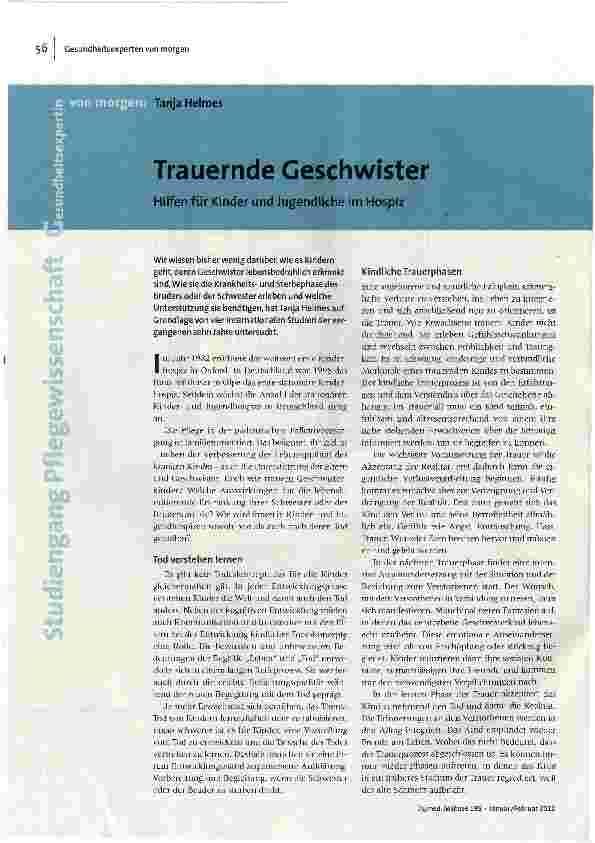 Trauernde Geschwister