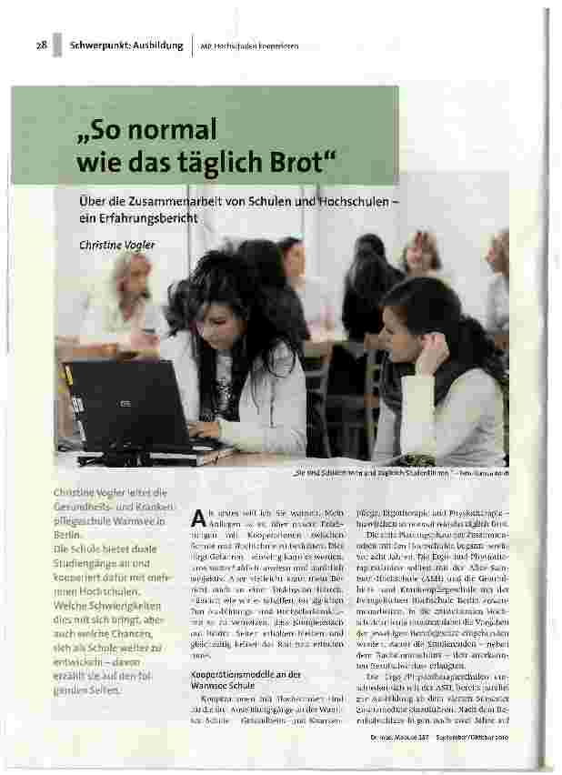 So normal wie das täglich Brot