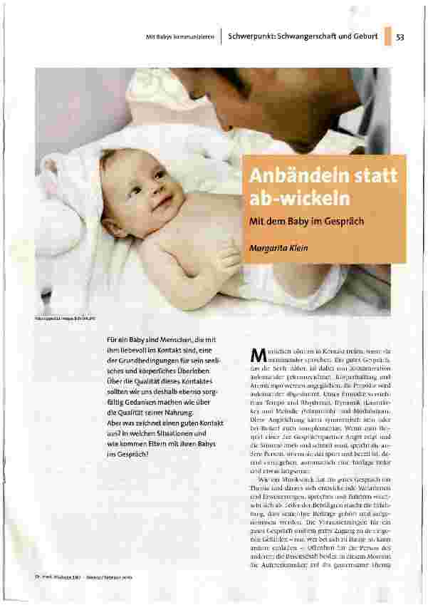 Anbändeln statt Ab-wickeln