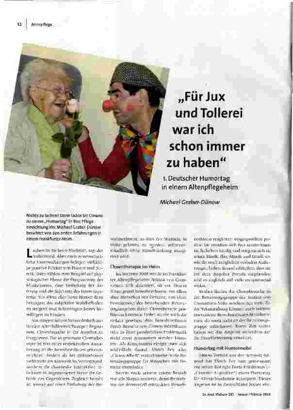 „Für Jux und Tollerei war ich schon immer zu haben