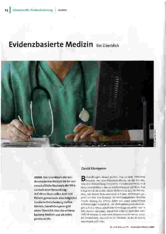 Evidenzbasierte Medizin