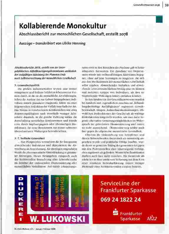 Kollabierende Monokultur