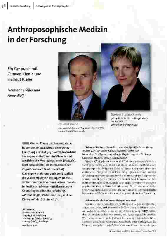 Anthroposophische Medizin in der Forschung