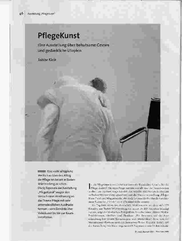 PflegeKunstEine Ausstellung über behutsame Gesten und gedankliche Utopien