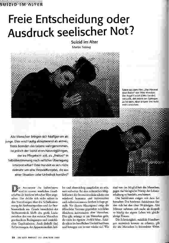 Freie Entscheidung oder Ausdruck seelischer Not?