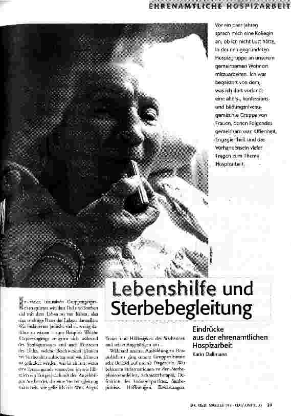 Lebenshilfe und Sterbebegleitung