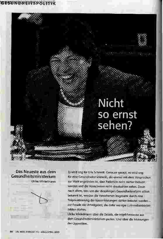 Nicht so ernst sehen?