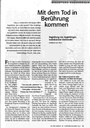 Mit dem Tod in Berührung kommen