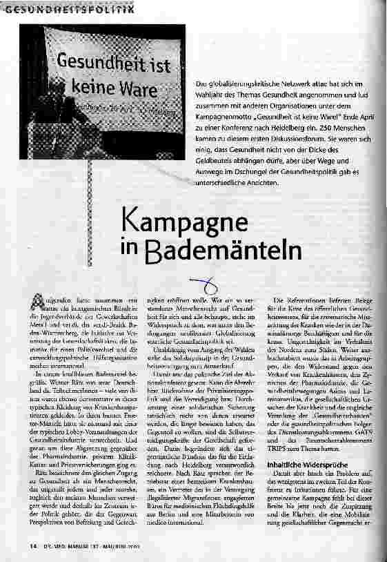 Kampagne in Bademänteln