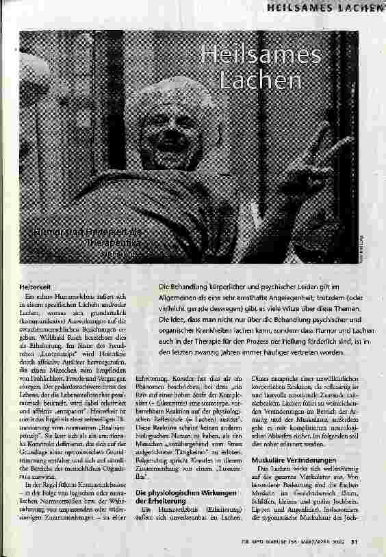 Heilsames Lachen Humor und Heiterkeit als Therapeutika