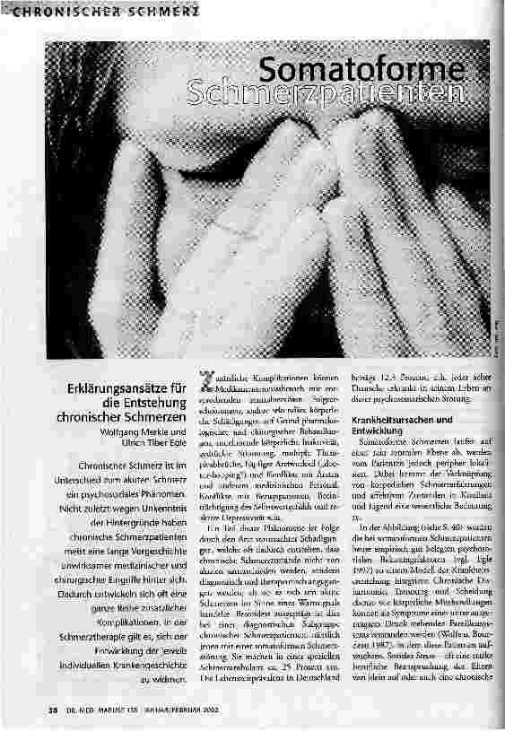 Somatoforme Schmerzpatienten