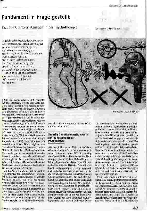 Fundament in Frage gestellt Sexuelle Grenzverletzungen in der Psychotherapie