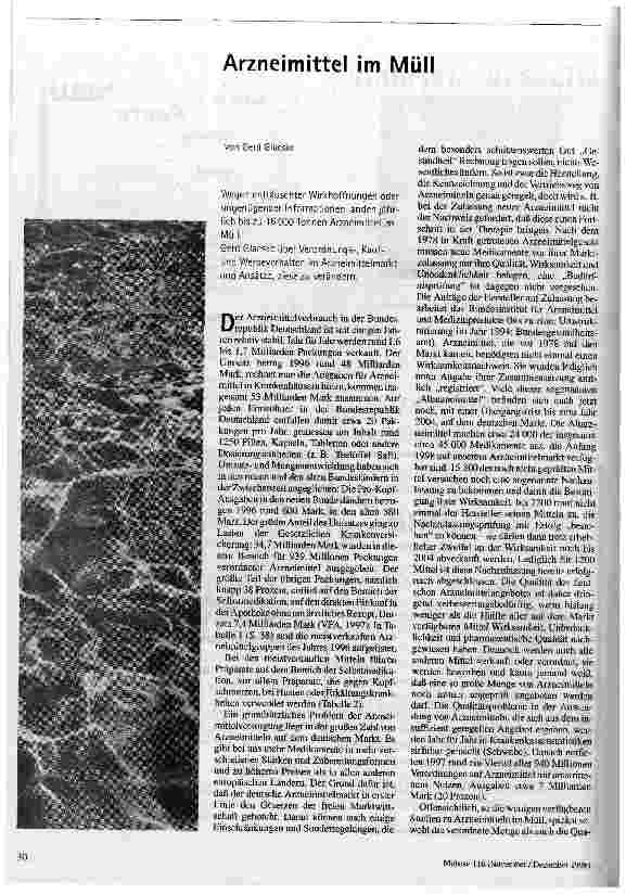 Arzneimittel im Müll