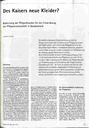 Des Kaisers neue Kleider? Bedeutung der Pflegetheorien für die Entwicklung der Pflegewissenschaft in Deutschland