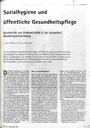 Sozialhygiene und öffentliche Gesundheitspflege Kontinuität und Diskontinuität in der deutschen Nachkriegsentwicklung