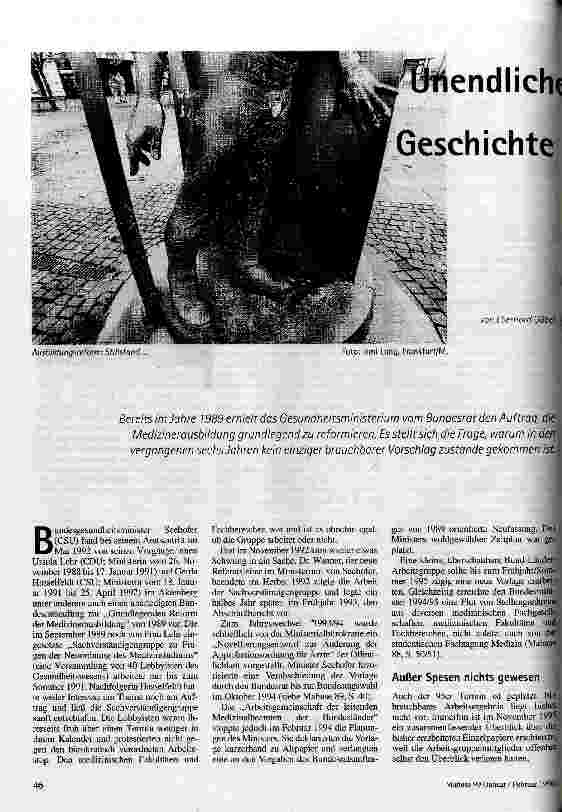 Unendliche Geschichte Seehofer und die Reform der Ärzteausbildung