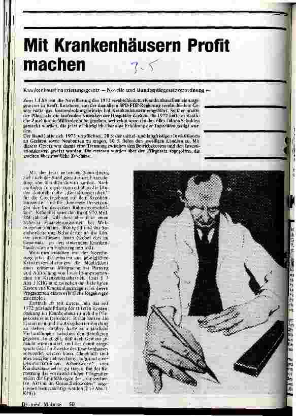 Mit Krankenhäusern Profit machen