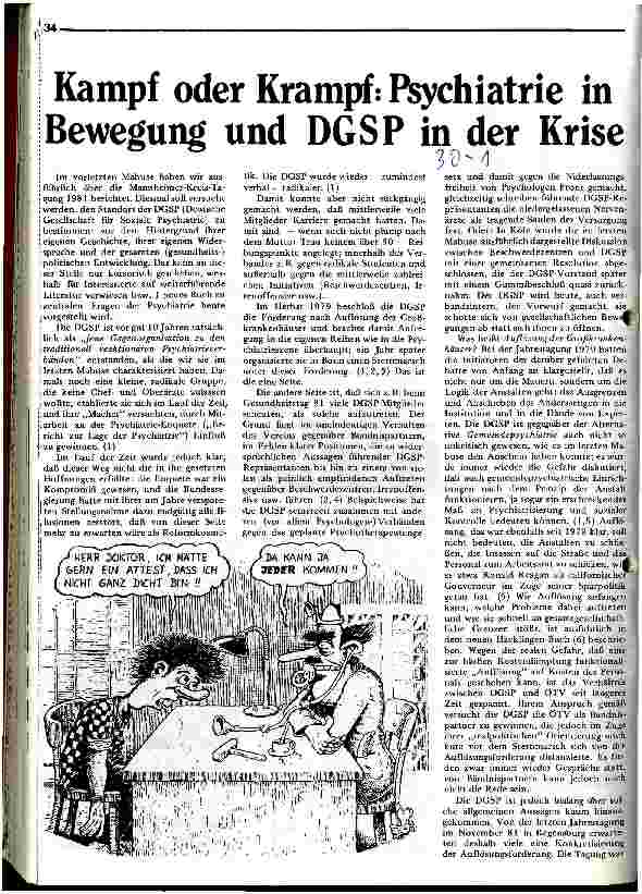 Kampf oder Krampf: Psychiatrie in Bewegung und DGSP in der Krise