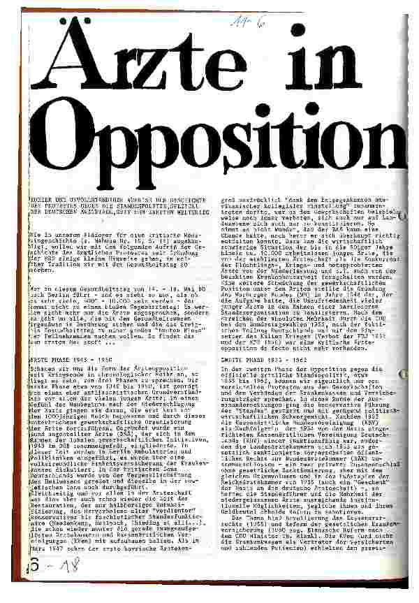 Ärtze in Opposition